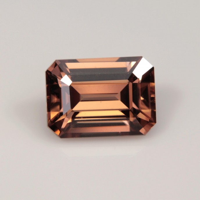 Natural Zircon 3.01 Carats Champagne Brown Emerald 9x6 mm Loose Gemstone - Image 7