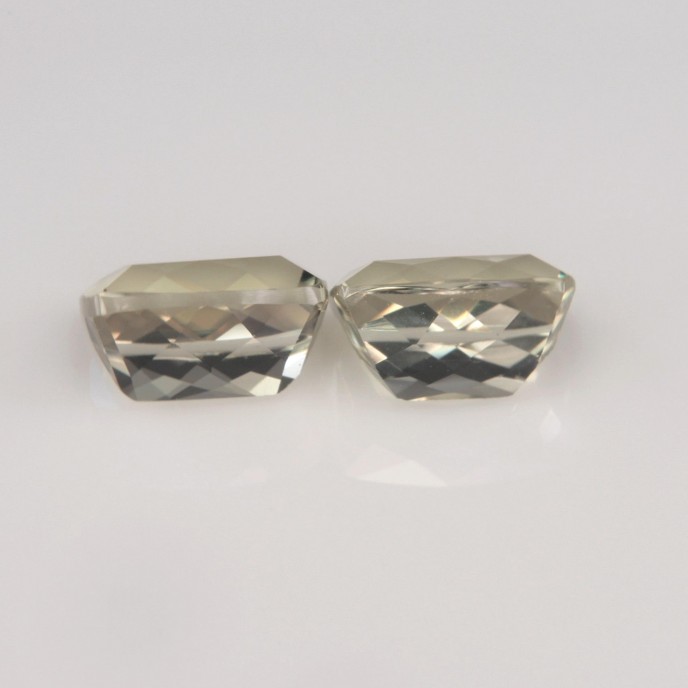 Natural Diaspore Pair 3.82 Carats Pastel Yellow Green to Salmon Brown Cushion 8x6 mm Loose Gemstone - Image 5