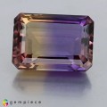 Natural Ametrine 17.53 Carats Purple To Golden Yellow Emerald 18x13 mm Loose Gemstone - Image 1