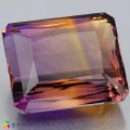 Natural Ametrine 54.35 Carats Purple To Golden Yellow Emerald Cut 24x21 mm Loose Gemstone - Image 2