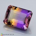 Natural Ametrine 33.51 Carats Purple To Golden Yellow Emerald Cut 22x17 mm Loose Gemstone - Image 1