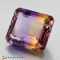 Natural Ametrine 35.61 Carats Purple To Golden Yellow Emerald Cut 21x19 mm Loose Gemstone - Image 5