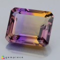 Natural Ametrine 36.95 Carats Purple To Golden Yellow Emerald Cut 23x19 mm Loose Gemstone - Image 2