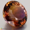 Natural Ametrine 88.61 Carats Purple To Golden Yellow Round 28x19 mm Loose Gemstone - Image 3