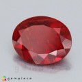 Natural Andesine 1.86 Carats Blood Red Oval 10x8 mm Loose Gemstone - Image 2