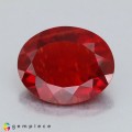 Natural Andesine 1.86 Carats Blood Red Oval 10x8 mm Loose Gemstone - Image 1