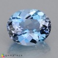 Natural Apatite 1.06 Carats Steel Blue Oval 7x6 mm Loose Gemstone - Image 1