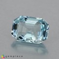 Natural Aquamarine 2.49 Carats Sky Blue Step Octagon 10x7 mm Loose Gemstone - Image 1