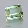 Natural Beryl 12.85 Carats Light Green Yellow Emerald Cut 14x11 mm Loose Gemstone - Image 1