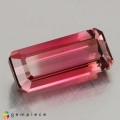 Natural Tourmaline 6.94 Carats Pink to Baby Pink Emerald Cut 17x7 mm Loose Gemstone - Image 1