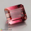 Natural Tourmaline 5.42 Carats Pink to Champagne Emerald 10x9 mm Loose Gemstone - Image 1