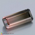 Natural Tourmaline 11.92 Carats Champagne Pink to Smoky Emerald 20x8 mm Loose Gemstone - Image 1
