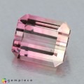 Natural Tourmaline 2.02 Carats Pink to Champagne Emerald Cut 7x6 mm Loose Gemstone - Image 3