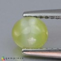 Natural Chrysoberyl cat's eye 0.98 Carats Yellow Oval Cabochon 6x5 mm Loose Gemstone - Image 1