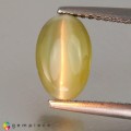 Natural Chrysoberyl cats eye 3.13 Carats Yellowish Green Oval Cabochon 10x9 mm Loose Gemstone - Image 5