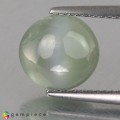 Natural Chrysoberyl cats eye 4.37 Carats Moss Green Oval Cabochon 10x9 mm Loose Gemstone - Image 1