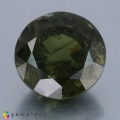 Natural Demantoid garnet  10.99 Carats Green to Brownish Orange Round 13x8 mm Loose Gemstone - Image 1