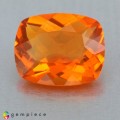 Natural Fire Opal 2.83 Carats Tangerine Orange With Mild Rainbow Flashes Cushion 12x10 mm Loose Gemstone - Image 1