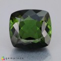 Natural Tourmaline 6.66 Carats Hunter Green Cushion 11x10 mm Loose Gemstone - Image 1