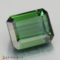 Natural Tourmaline 5.24 Carats Vivid Green Emerald Cut 10x8 mm Loose Gemstone - Image 2