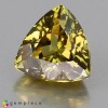 Natural Grossular garnet 2.91 Carats Yellow Trilliant  9x8 mm Loose Gemstone - Image 1