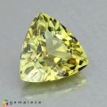 Natural Grossular garnet 2.63 Carats Vivid Yellow Trilliant  9x9 mm Loose Gemstone - Image 2