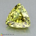 Natural Grossular garnet 2.63 Carats Vivid Yellow Trilliant  9x9 mm Loose Gemstone - Image 1