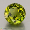 Natural Peridot 7.13 Carats Green Round 11x8 mm Loose Gemstone - Image 1
