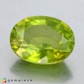 Natural Peridot 6.79 Carats Meadow Green Oval 14x10 mm Loose Gemstone - Image 1