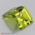 Natural Peridot 9.44 Carats Yellowish Green Square  9x9 mm Loose Gemstone - Image 1