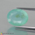Natural Peru opal 5.43 Carats Paraiba Blue Green Oval 15x12 mm Loose Gemstone - Image 1