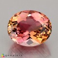 Natural Tourmaline 3.48 Carats Padparadscha Pink Oval 10x9 mm Loose Gemstone - Image 1