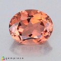 Natural Tourmaline 2.96 Carats Orange Pink Oval 10x8 mm Loose Gemstone - Image 1