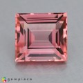 Natural Tourmaline 2.38 Carats Padparadscha Pink Square  8x7 mm Loose Gemstone - Image 1