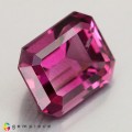 Natural Rhodolite garnet 4.91 Carats Purple Emerald Cut 10x8 mm Loose Gemstone - Image 2