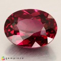 Natural Rhodolite garnet 4.76 Carats Vivid Purplish Pink Oval 12x9 mm Loose Gemstone - Image 1