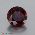 Natural Rhodolite garnet 3.46 Carats Pinkish Red Round 9x6 mm Loose Gemstone - Image 1