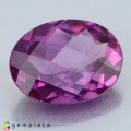 Natural Rhodolite garnet 5.72 Carats Purple Oval Checker 13x10 mm Loose Gemstone - Image 2