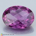 Natural Rhodolite garnet 5.72 Carats Purple Oval Checker 13x10 mm Loose Gemstone - Image 1