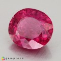 Natural Rubellite 6.11 Carats Purplish Pink Oval 12x11 mm Loose Gemstone - Image 2
