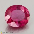 Natural Rubellite 6.11 Carats Purplish Pink Oval 12x11 mm Loose Gemstone - Image 1