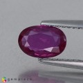 Natural Ruby 1.42 Carats Purplish Red Oval 8x5 mm Loose Gemstone - Image 1