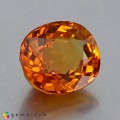 Natural Sapphire 4.38 Carats Orange Yellow  Oval Cushion 10x9 mm Loose Gemstone - Image 1
