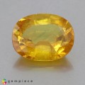 Natural Sapphire 5.83 Carats Vivid Yellow Oval Cushion 12x10 mm Loose Gemstone - Image 1