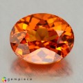 Natural Spessartite garnet 1.54 Carats Fanta Orange Oval 7x6 mm Loose Gemstone - Image 1