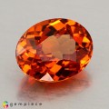 Natural Spessartite garnet 1.55 Carats Fanta Orange Oval 7x6 mm Loose Gemstone - Image 1