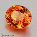 Natural Spessartite garnet 1.63 Carats Mandarin Orange Oval 7x6 mm Loose Gemstone - Image 2