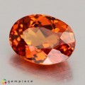 Natural Spessartite garnet 2.27 Carats Mandarin Orange Oval 9x6 mm Loose Gemstone - Image 2