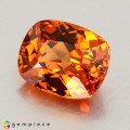 Natural Spessartite garnet 1.77 Carats Mandarin Orange Cushion 7x6 mm Loose Gemstone - Image 2