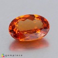 Natural Spessartite garnet 1.86 Carats Fire Orange Oval 9x6 mm Loose Gemstone - Image 1